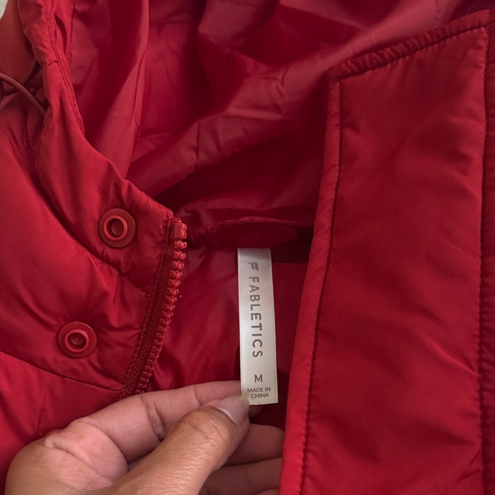 Fabletics Vibrant Red Quilted Jacket - image 1
